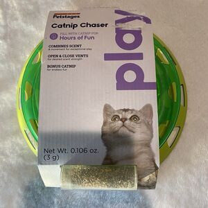 PerStages Catnip Chaser Cat Toy Open And Close Vents For Scent Endless Fun